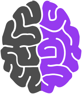 Brain with the right side highlighted