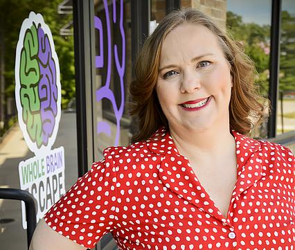 heather-chandler-escape-room-owner Heather Chandler owner of the Quickbooston Escape room in Apex, NC